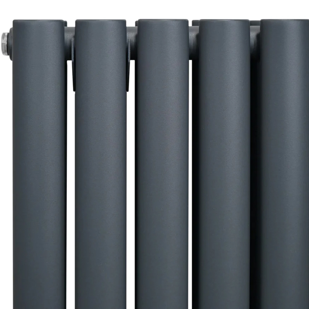 Monster Shop 6421BTU Anthracite Grey Oval Column Radiator 1800 x 480mm Image 4