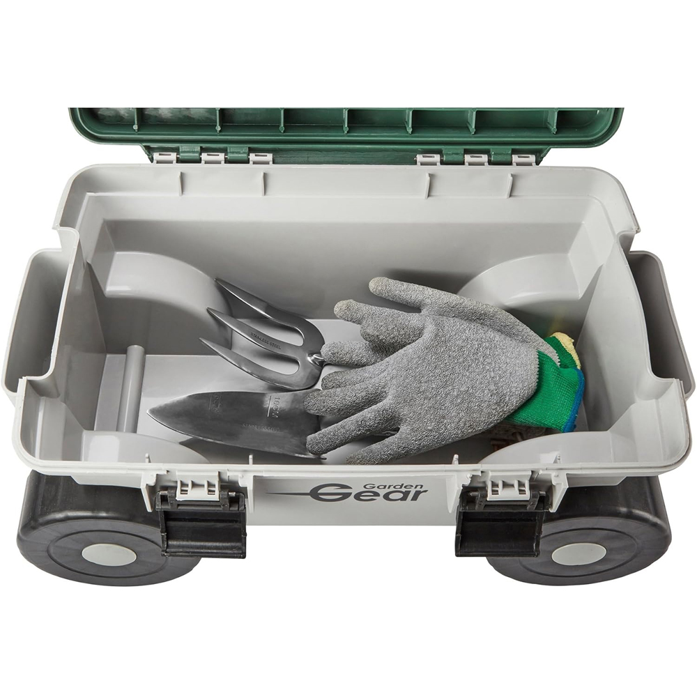 Garden Gear Rotatable Mobile Garden Seat with Tool Store Image 4