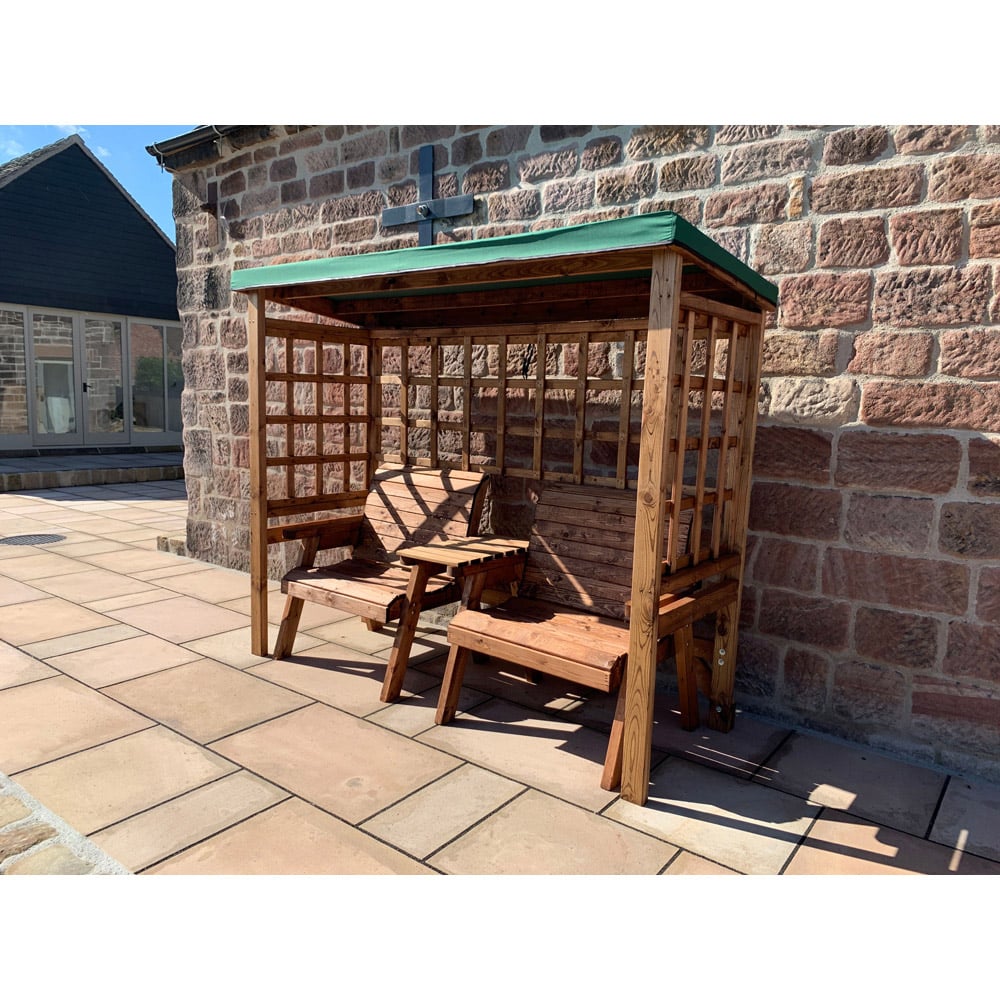 Charles Taylor Henley 2 Seater Arbour with Green Roof Cover Image 7