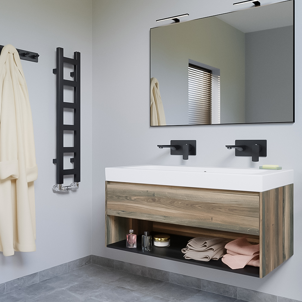 Terma Easy 638 BTU Matt Black Electric Heated Towel Rail 960 x 200mm Image 6