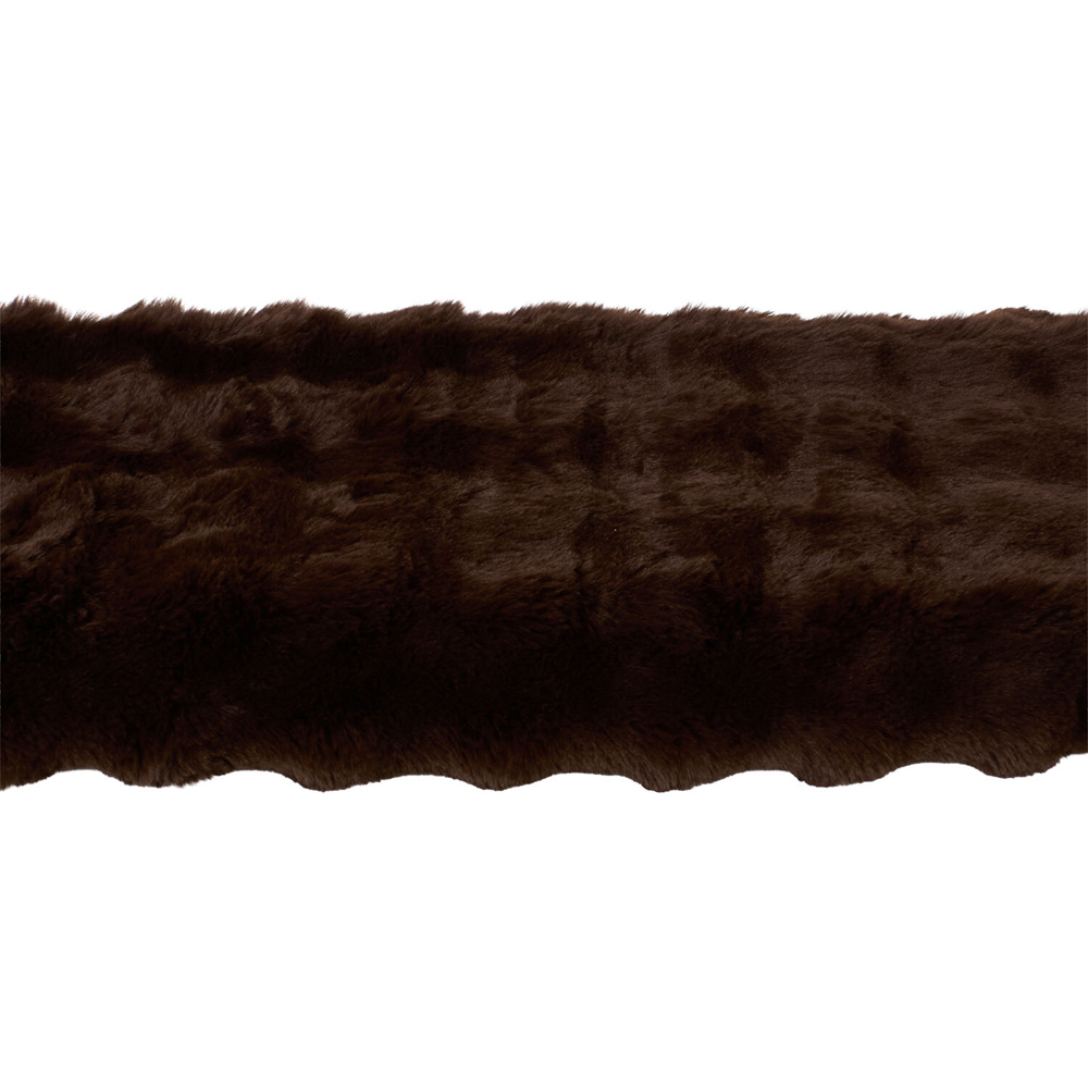 Meribel Faux Fur Plush Throw Chocolate Image 6