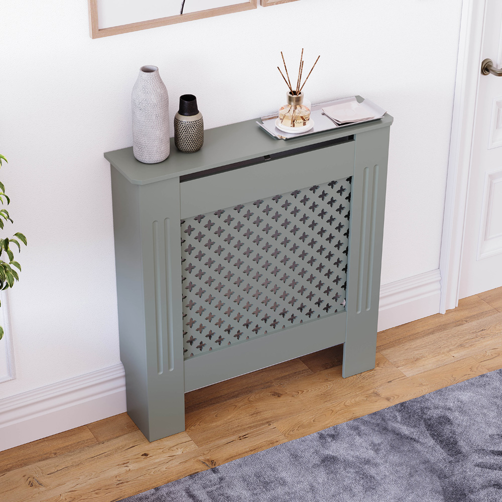 VIDA DESIGNS Oxford Olive Grey Radiator Cover Small Image 4