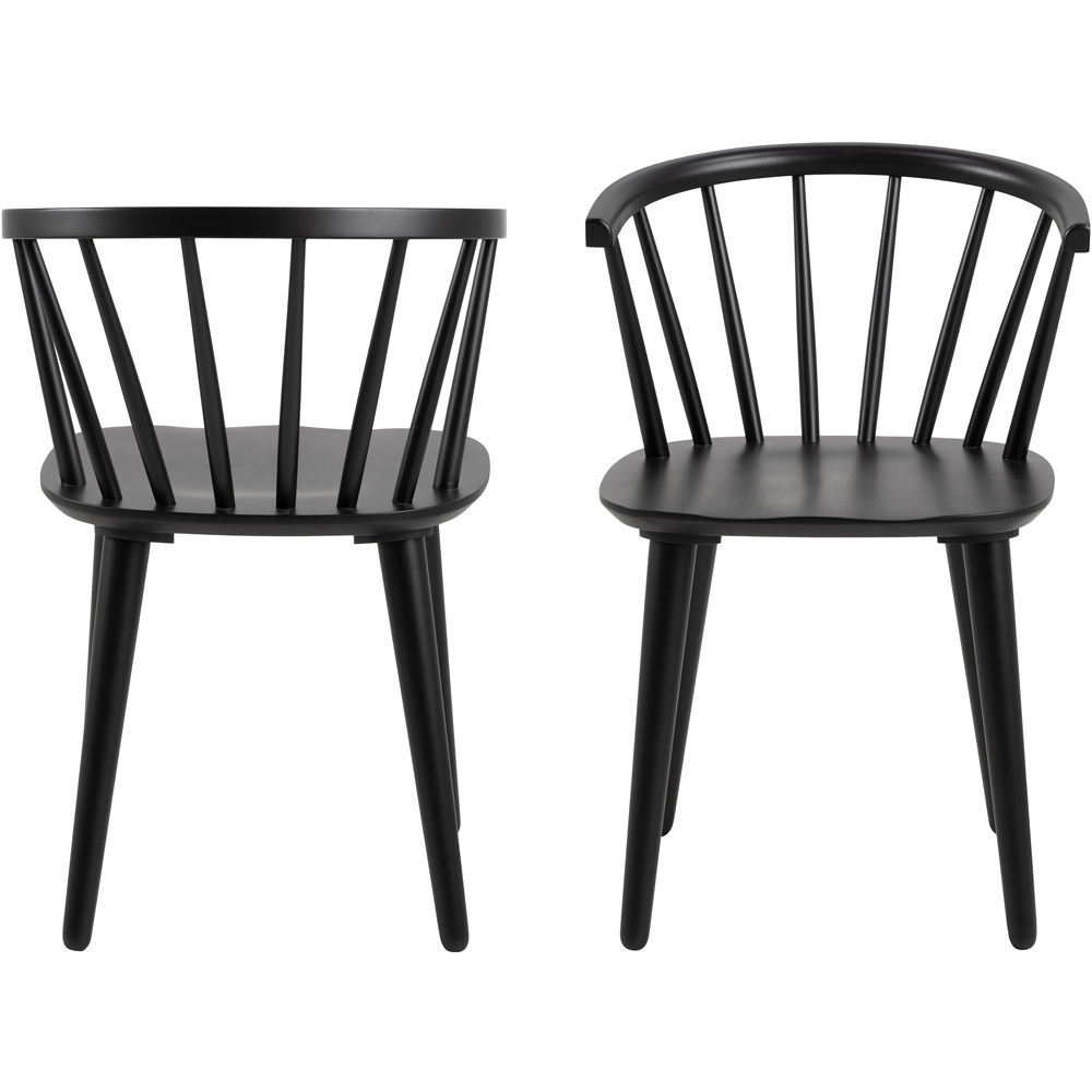 Florence Christo Ida 6 Seater Dining Set Oak and Black Image 4