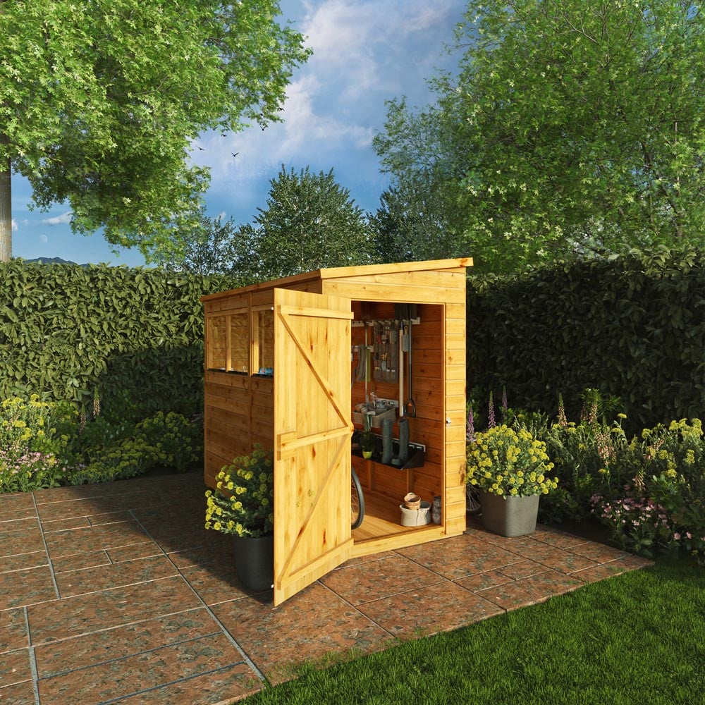 Mercia Woodsman 8 x 4ft Shiplap Glass Pent Shed Image 3