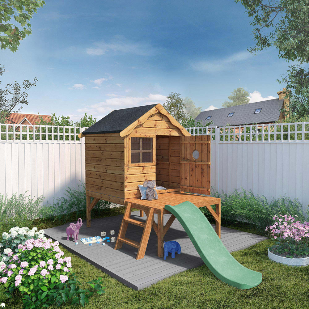 Mercia Snug Playhouse Tower and Slide Image 2