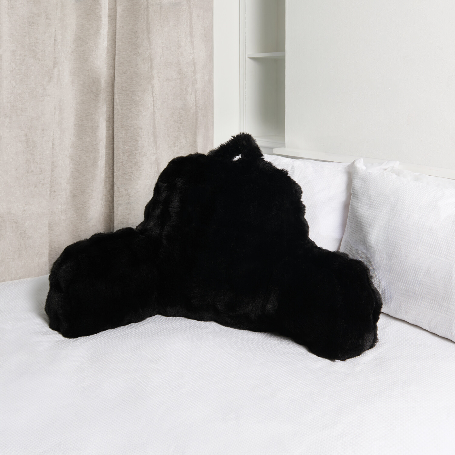 Bubble Faux Fur Cuddle Chair Black Image 6