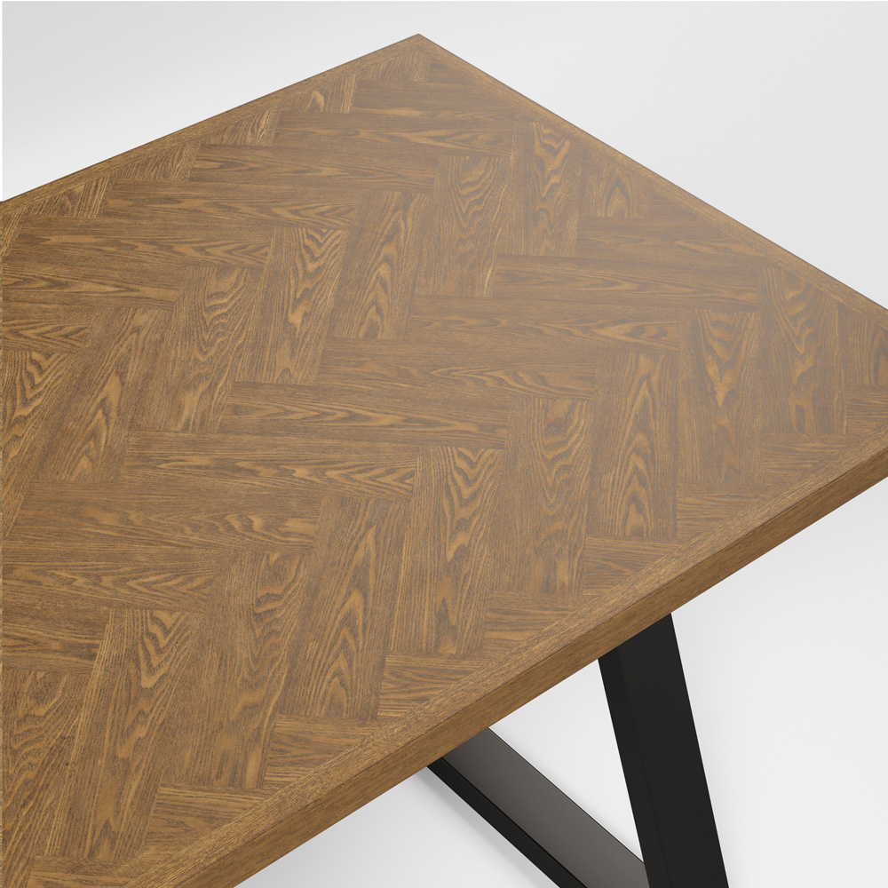 LPD Home Hyde Whiskey and Black 8 Seater Dining Table Image 5