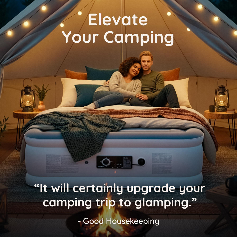 Huddle King Size Never Deflate Airbed with Dual-Action Pump Carry Bag and USB Plug Image 7