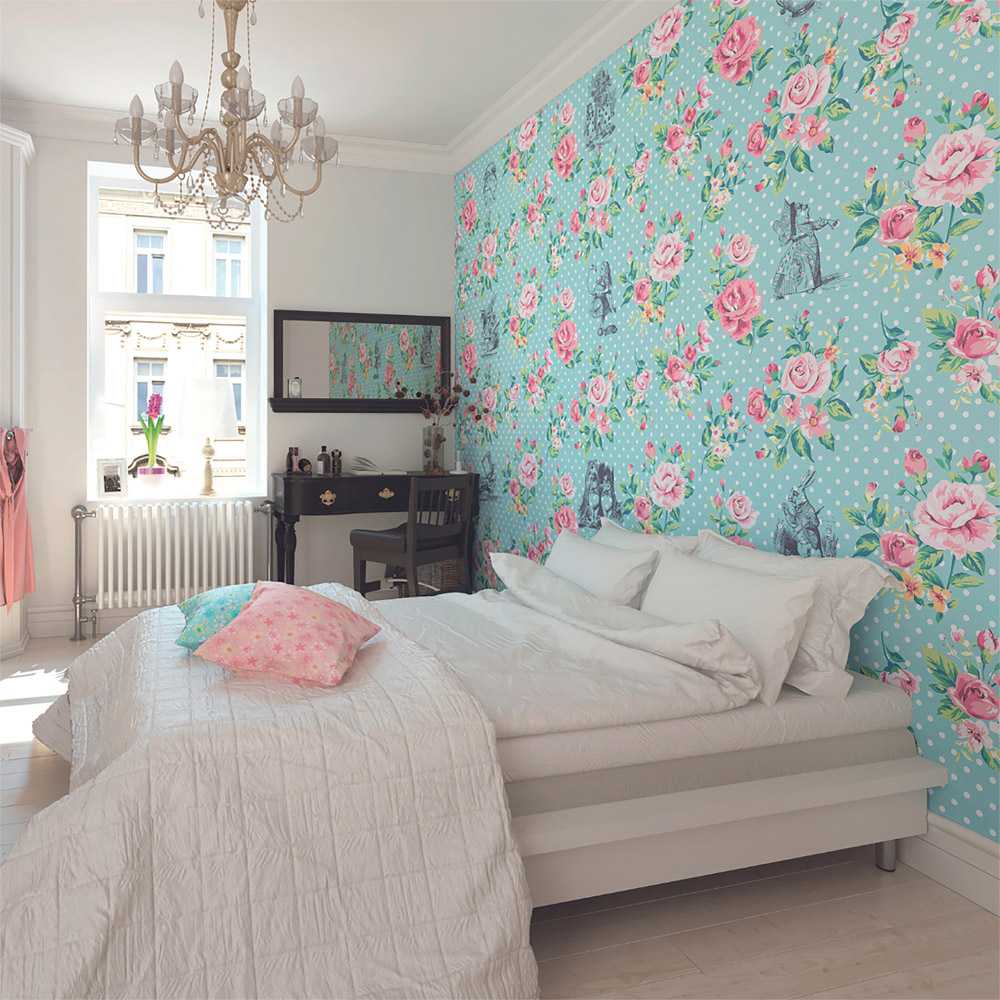 Origin Murals Cranes In Flight Cream Wall Mural Image 3