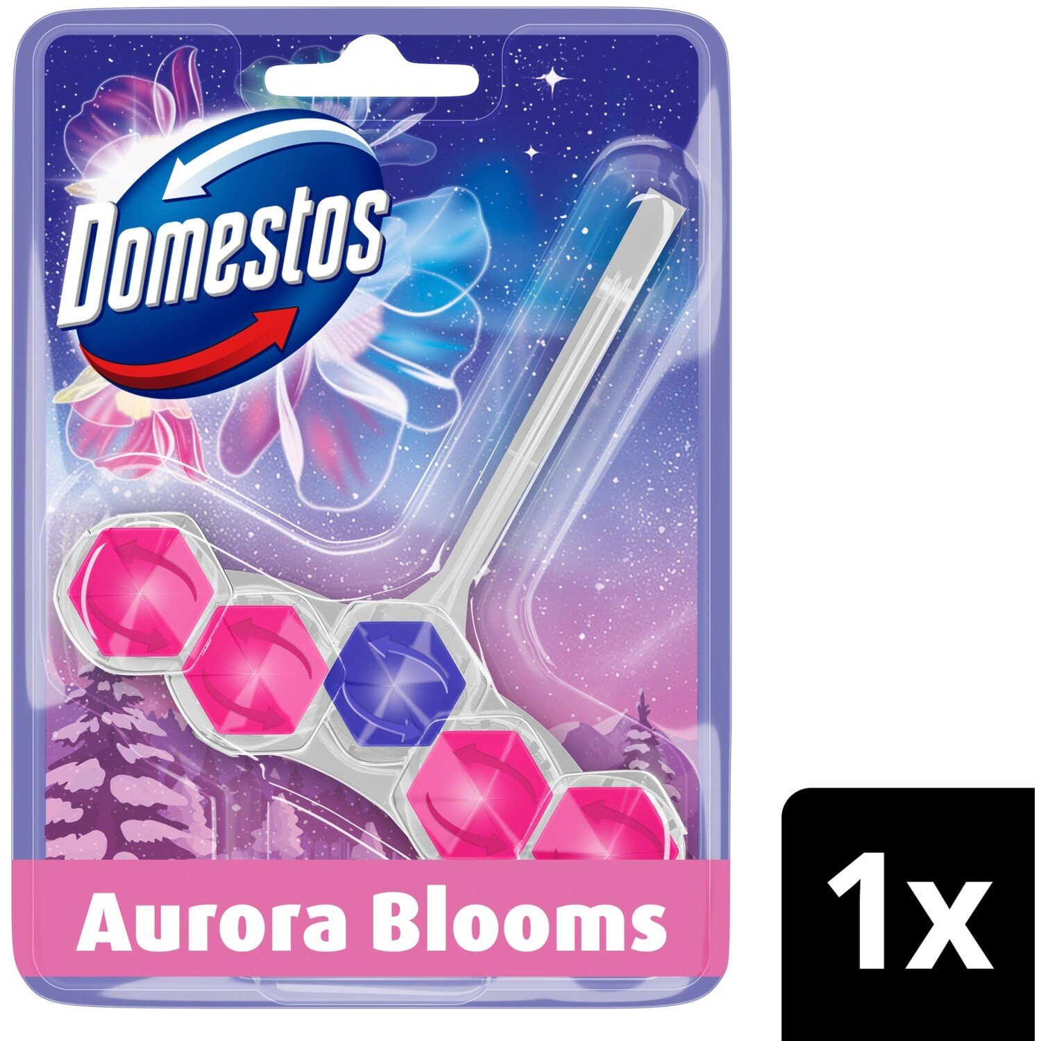 Domestos Power 5 Rim Block Aurora Blooms Image 3