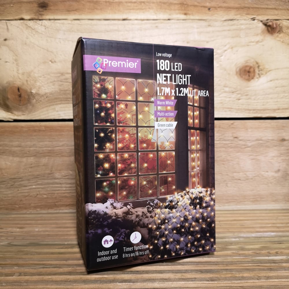 Samuel Alexander 180 Warm White Multifunction LED Outdoor Christmas Net Light Image 6