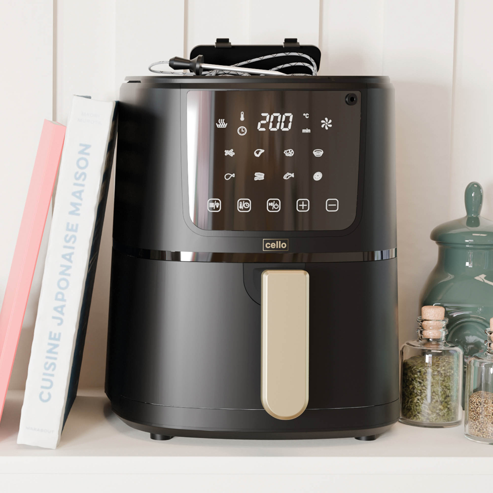 Cello CELLO-AF2599T-BK Black Single Basket Air Fryer Image 2