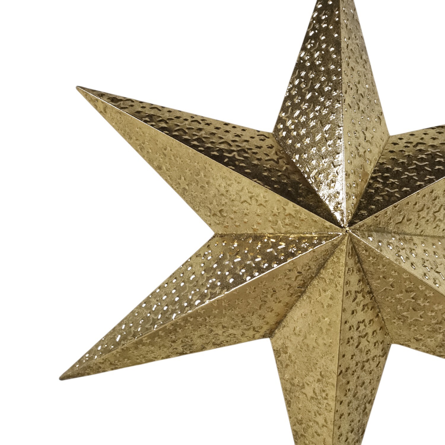 Metal Patterned Star Gold Image 4