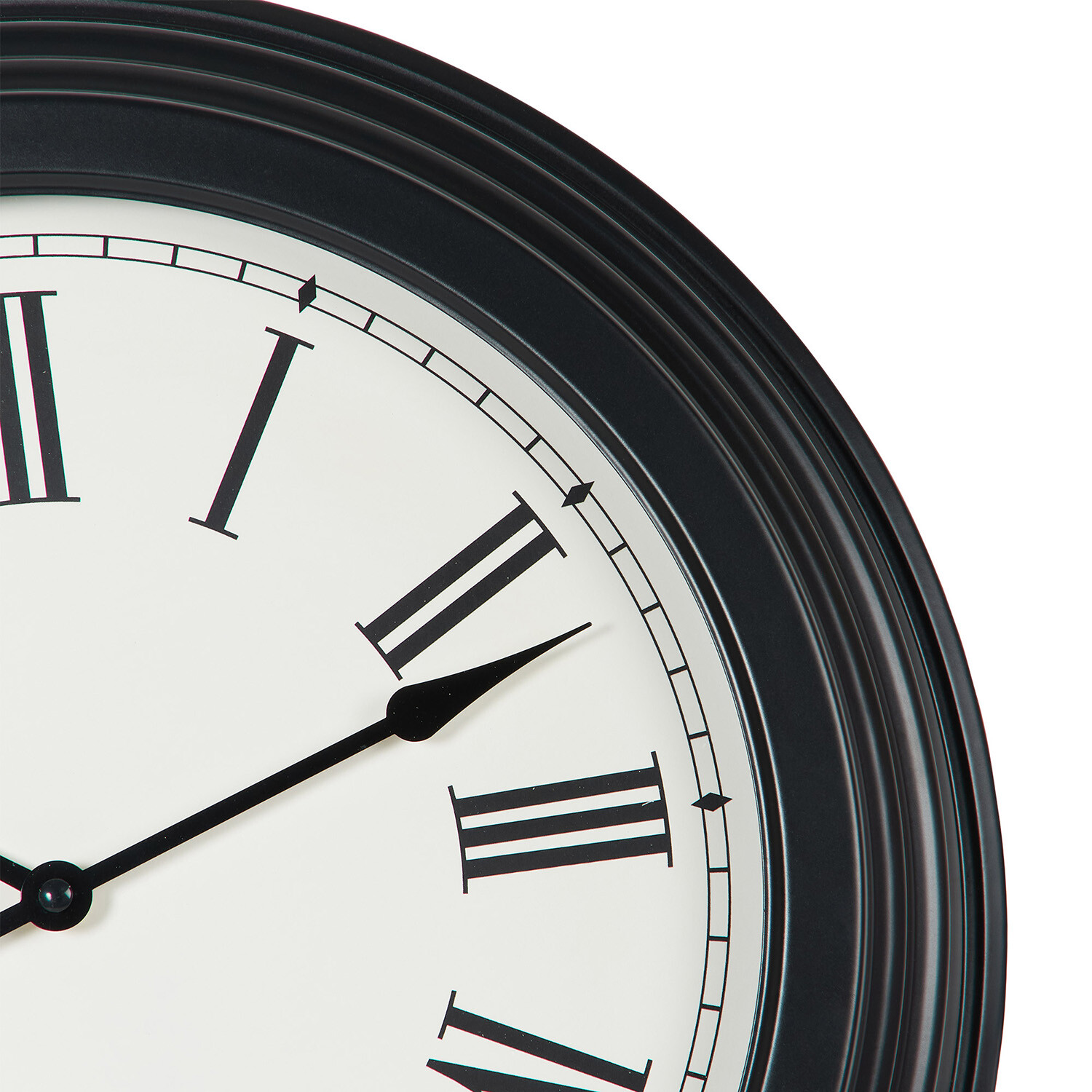 Iron Wall Clock 40cm - Black Image 2