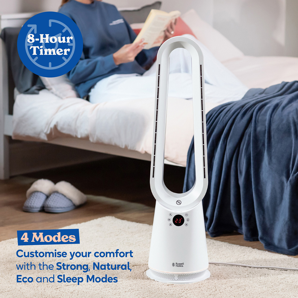 Russell Hobbs RHBHC2030W-SMT White Smart Bladeless Heater and Cooler with Remote 2000W Image 7