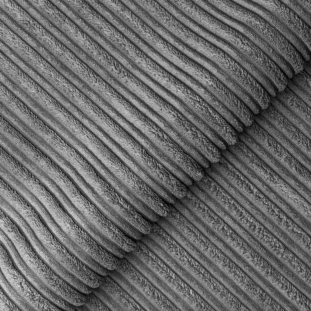 Luxor 4 Seater Grey Jumbo Cord Scatter Back Sofa Suite Image 5