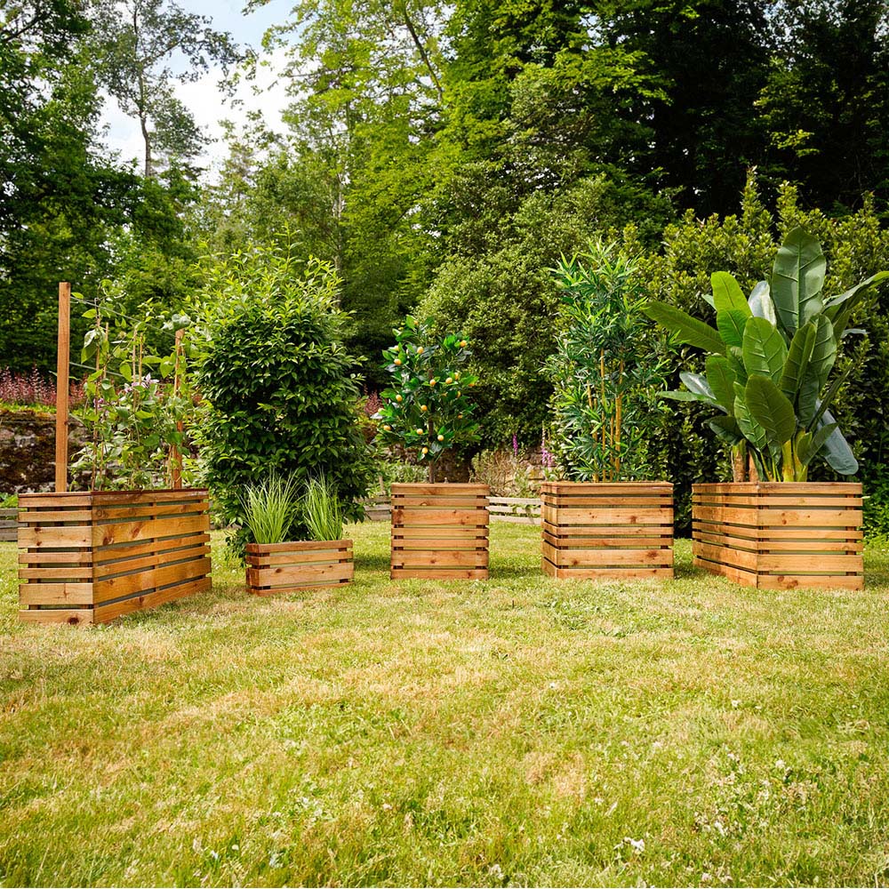Cerland Lign Z Wooden Square Planter 50cm Image 9
