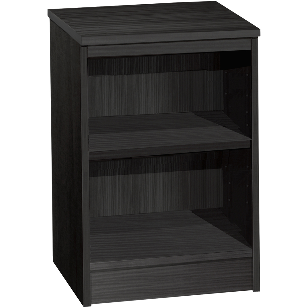 R White Cabinets 2 Shelf Black Desk Height Bookcase Image 2