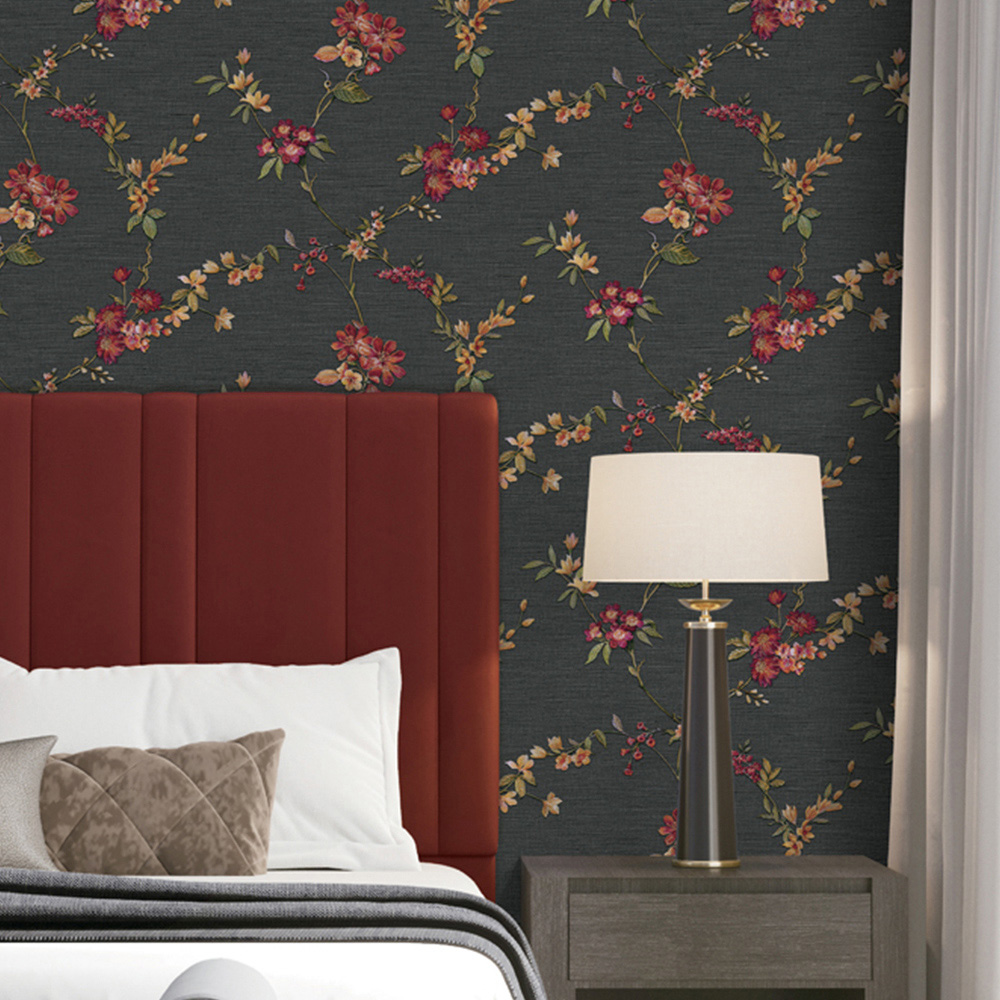 Design ID Flower Trail Black Wallpaper Image 3