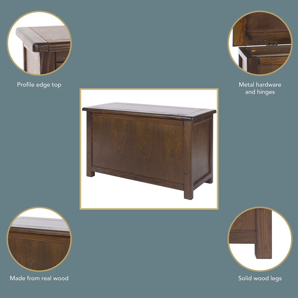 Boston Dark Lacquer Storage Ottoman Image 7