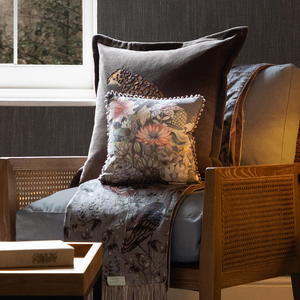 Voyage Maison Garuda Amethyst Printed Feather Filled Cushion 30cm Image 2