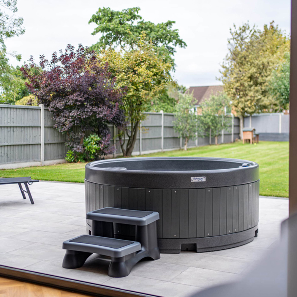 RotoSpa Orbis 4 to 5 Person Dark Grey Panel Round Hot Tub Image 2