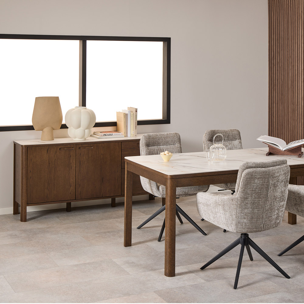 Florence Southampton 2 Door 2 Drawer Cream Ceramic Sideboard Image 9