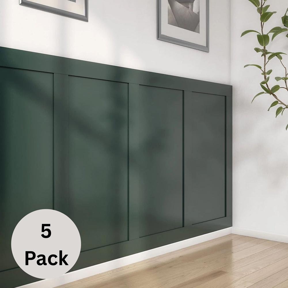 Cheshire Mouldings 6 Strip MDF Shaker Wall Panel Kit 1200 x 63mm 5 Pack Image 2