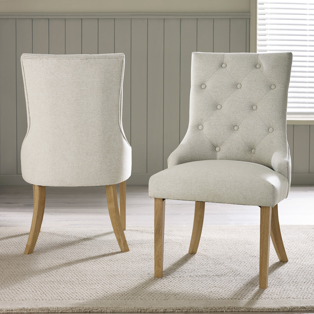 Furniturebox Bodmin Kennsington 4 Seater Round Wooden Dining Set Oak Effect Image 7