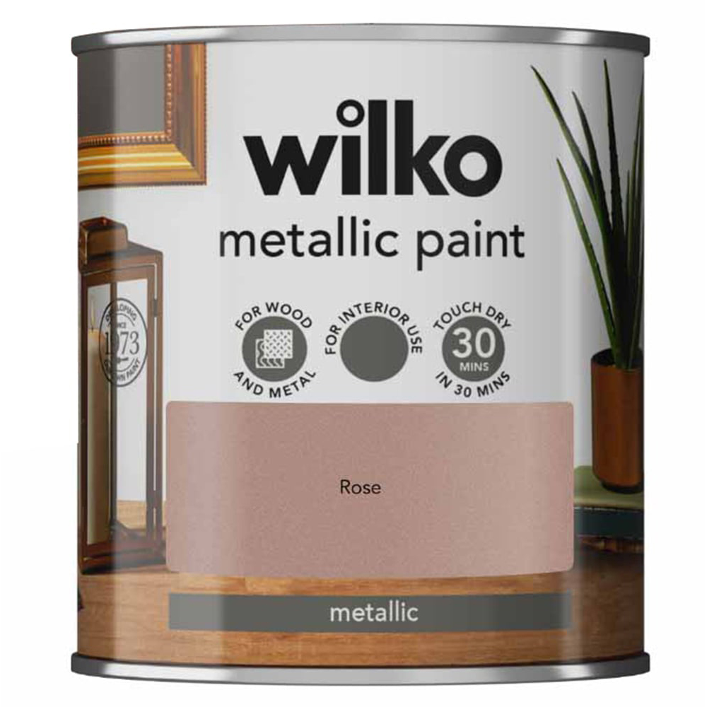 Wood & Metal Rose Metallic Paint 250ml Image 2