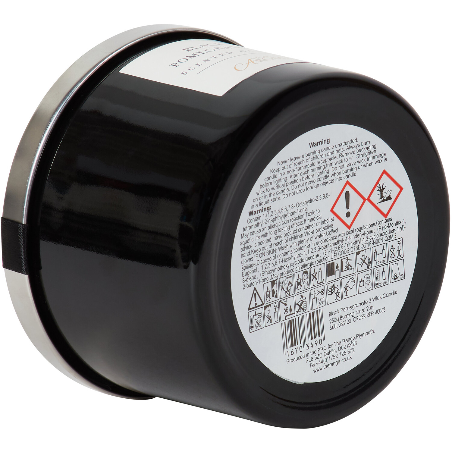 Black Pomegranate Scented Candle Image 4