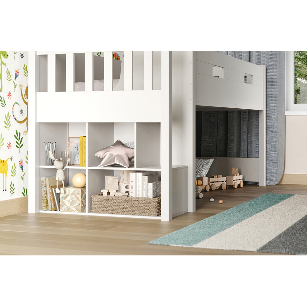 Flair Charlie White Mid Sleeper Wooden Bed Frame Image 2