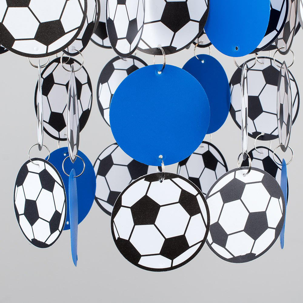 ValueLights Football Blue and White Droplet Ceiling Pendant Lamp Shade Image 5
