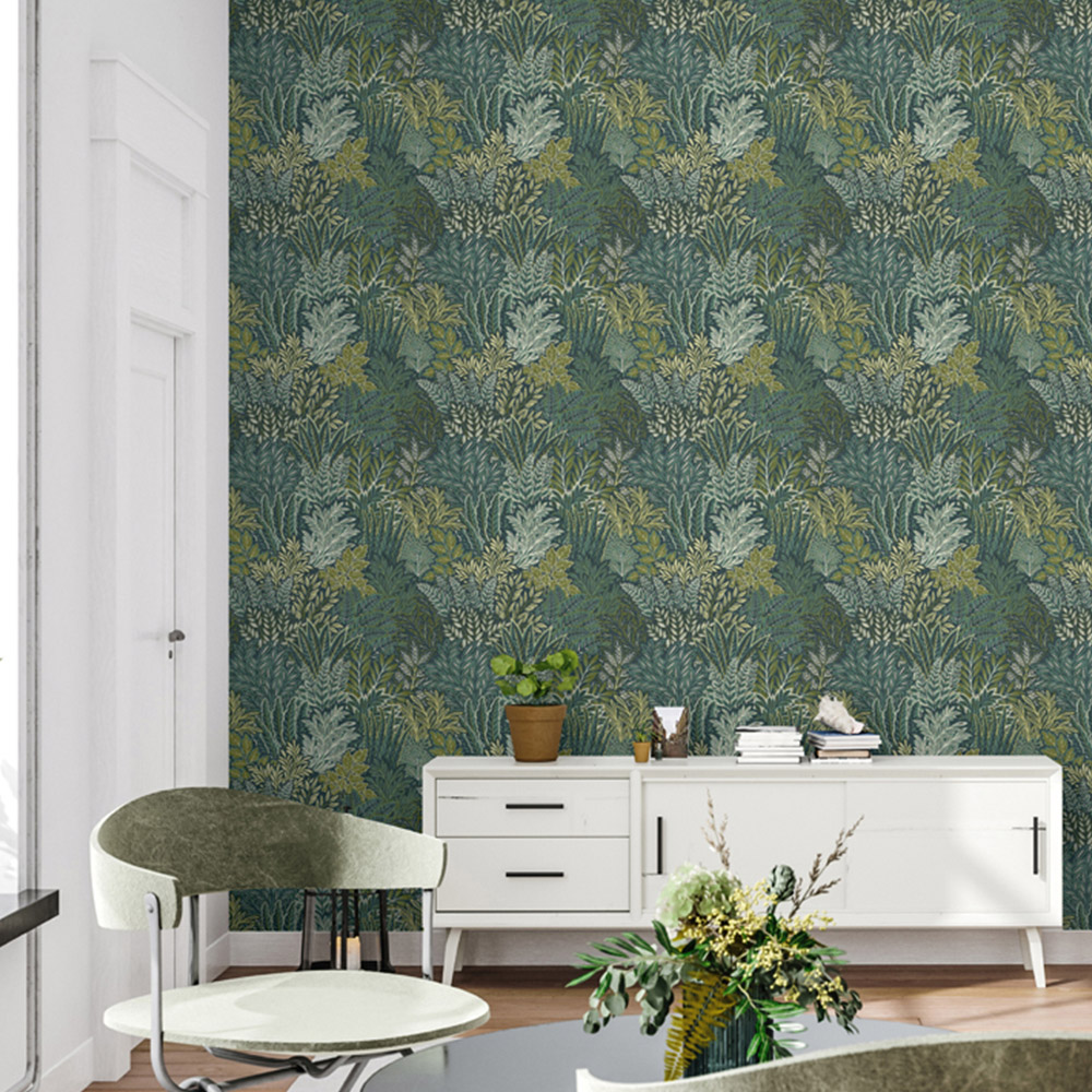 Arthouse Illustrated Foliage Blue Wallpaper Image 3
