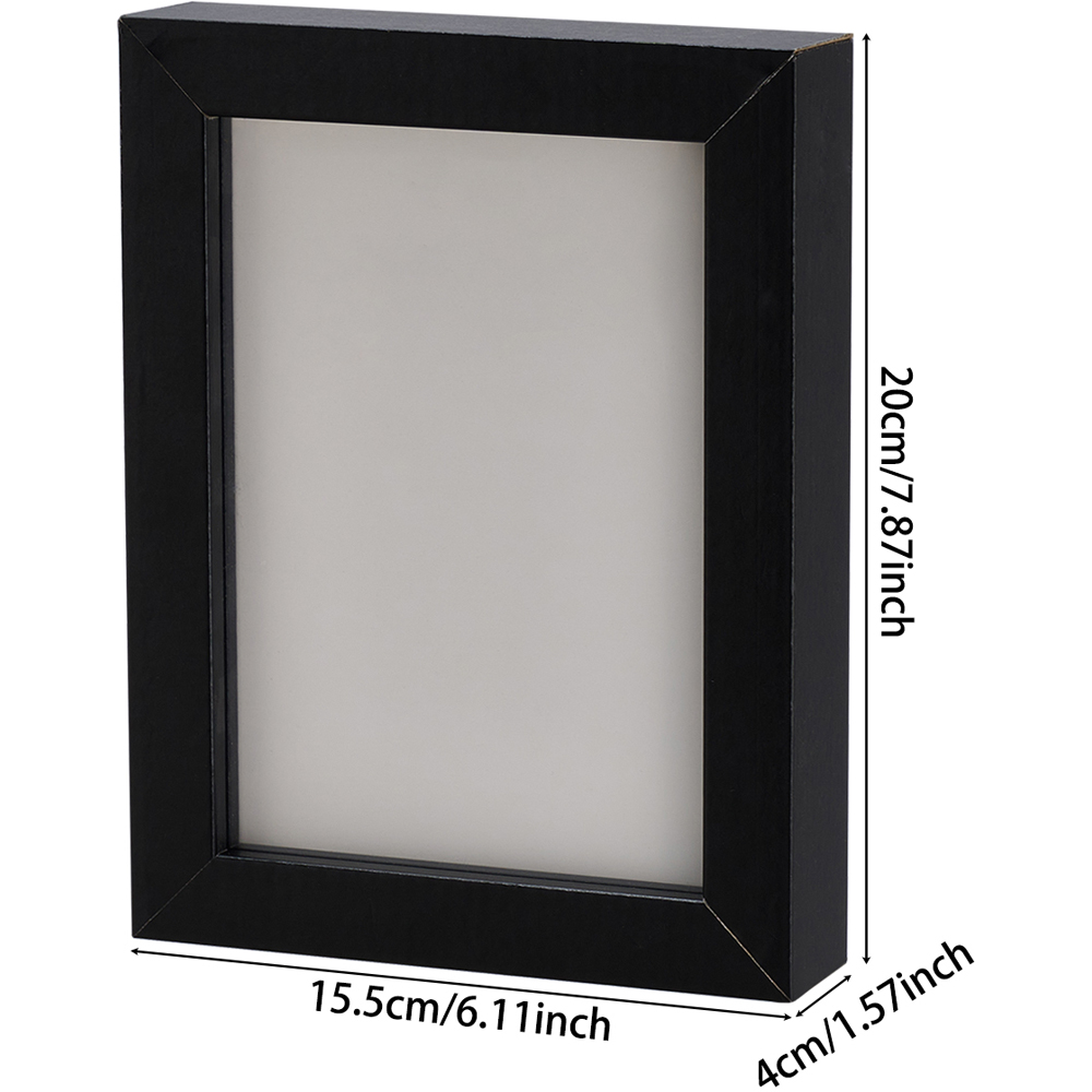 Living and Home Black Wood Magnetic Photo Frame 6.1 x 7.8 inch Image 8