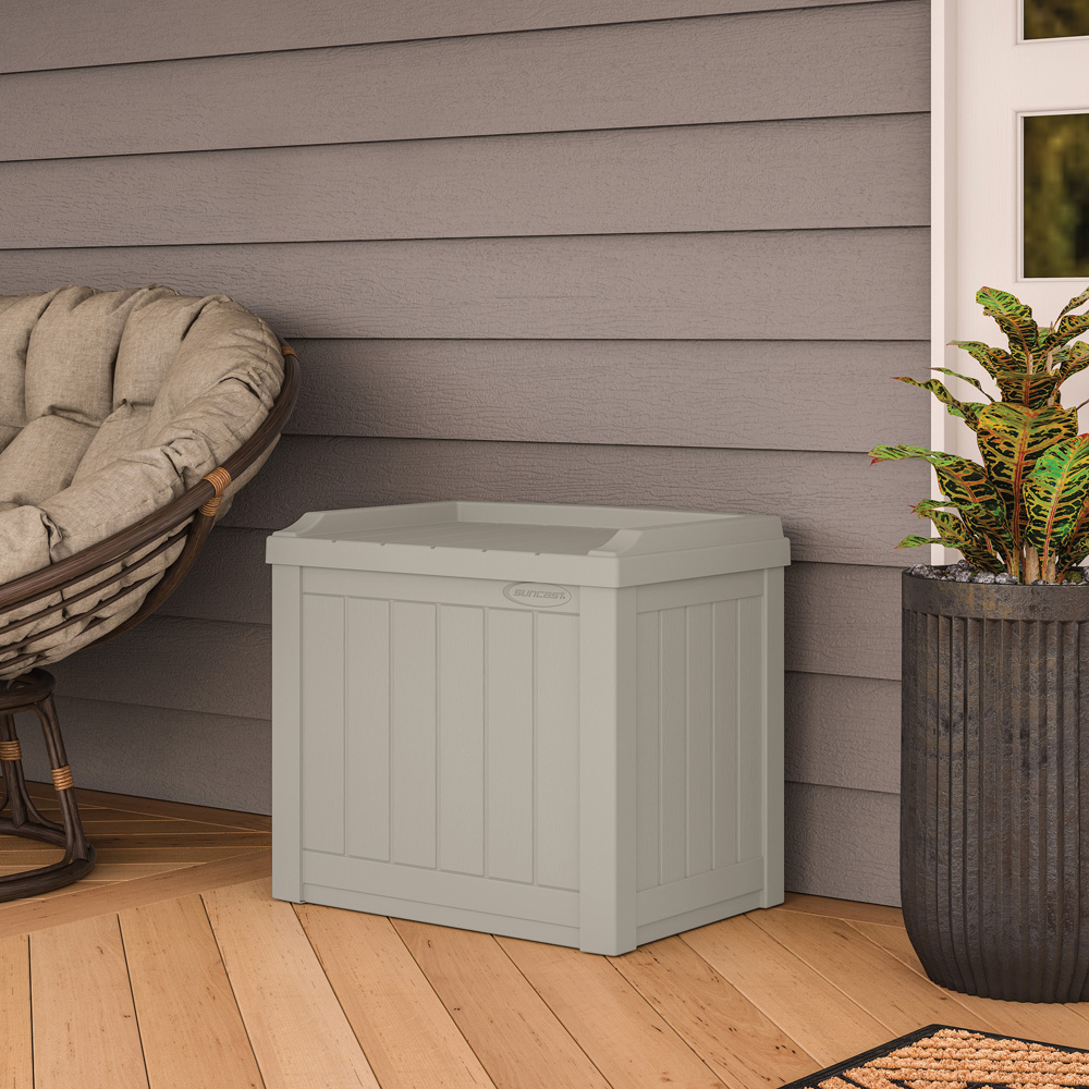 Suncast Florida 83L Light Taupe Storage Box Image 4