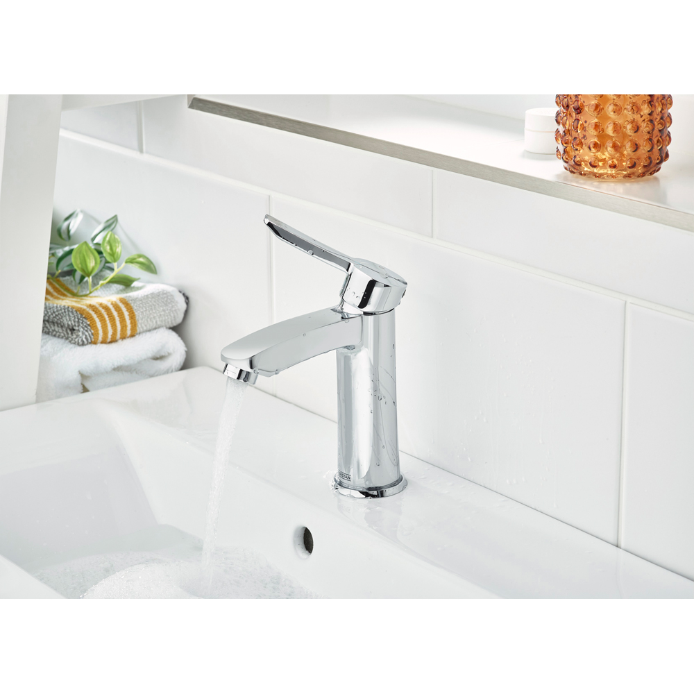 Bristan Apelo Chrome Cool Start Basin Mixer with Clicker Waste Image 8