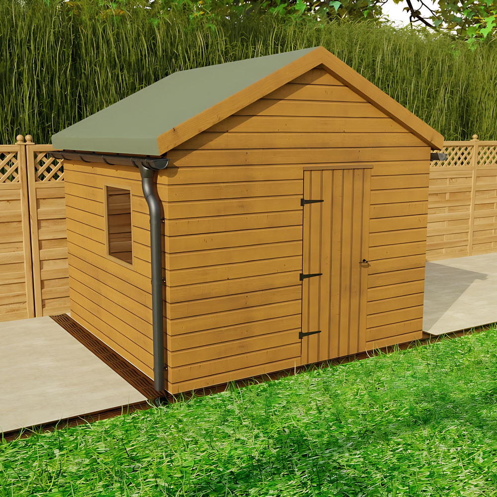 Galeco 6 x 4ft to 10 x 8ft Apex Garden Shed Graphite Steel Small Gutter Kit Image 2