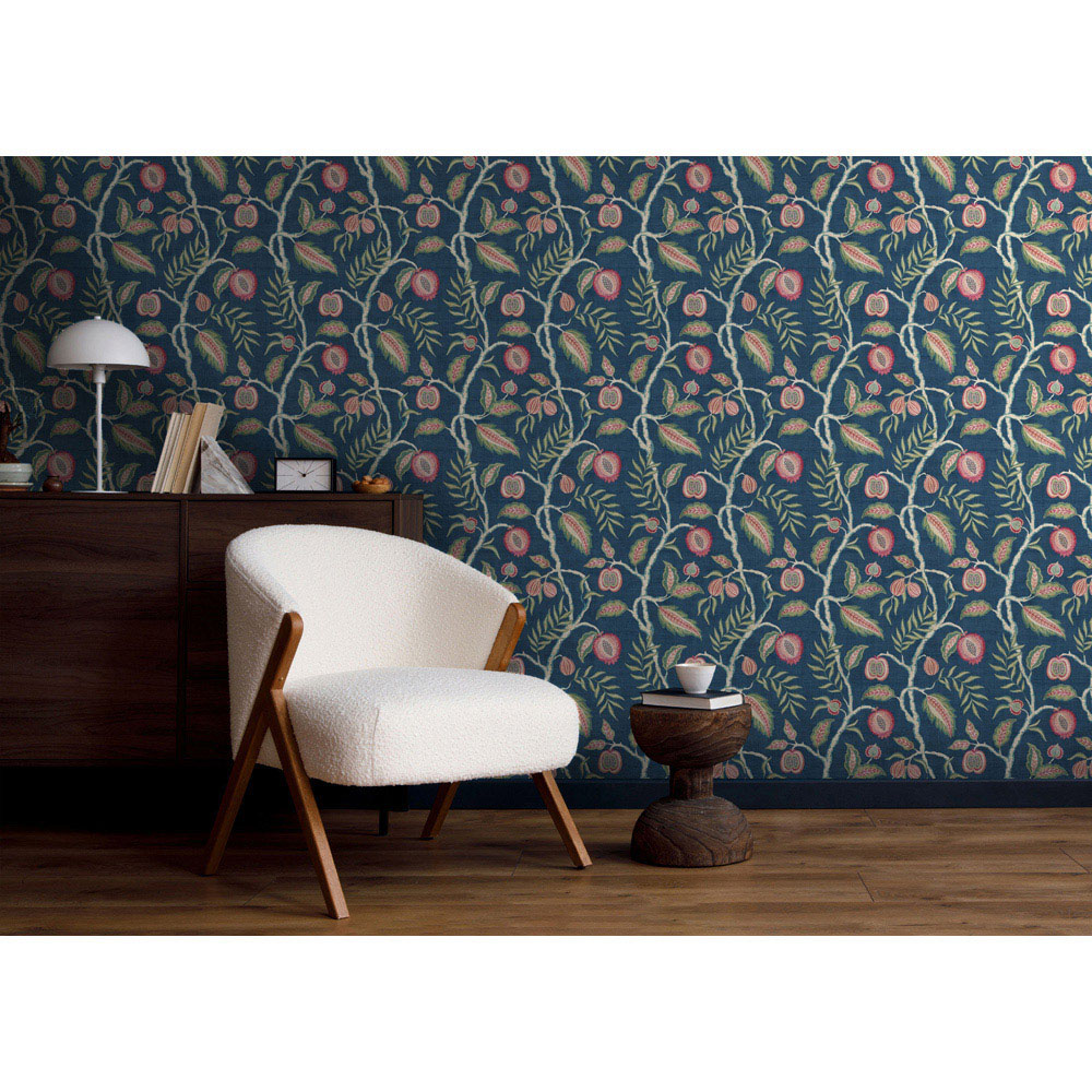 Esselle Home Fruits of Paradise Navy Wallpaper Image 5