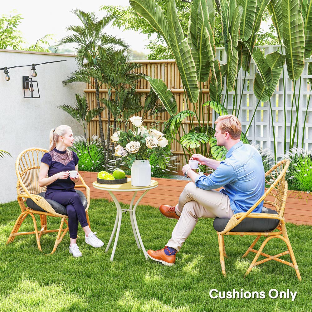 Outsunny Dark Grey Garden Seat Cushions 10 x 60cm 2 Pack  Image 4