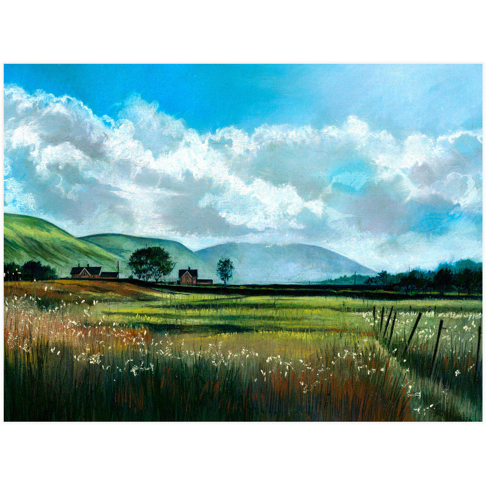 Laura Ashley Countryside Scene Wooden Frame Wall Art 50 x 70cm Image 4