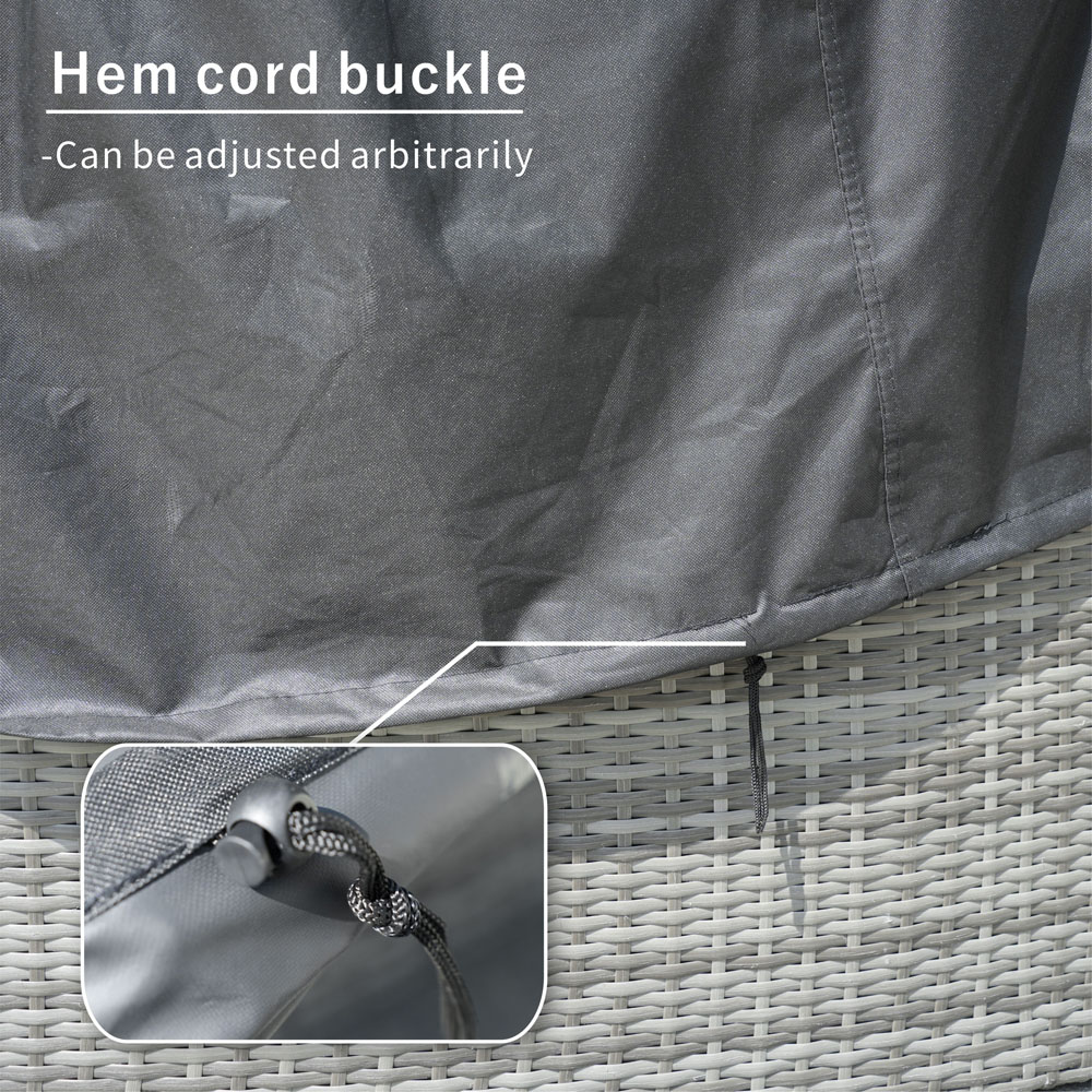 Direct Wicker 8 Seater Round Garden Furniture Cover Image 4
