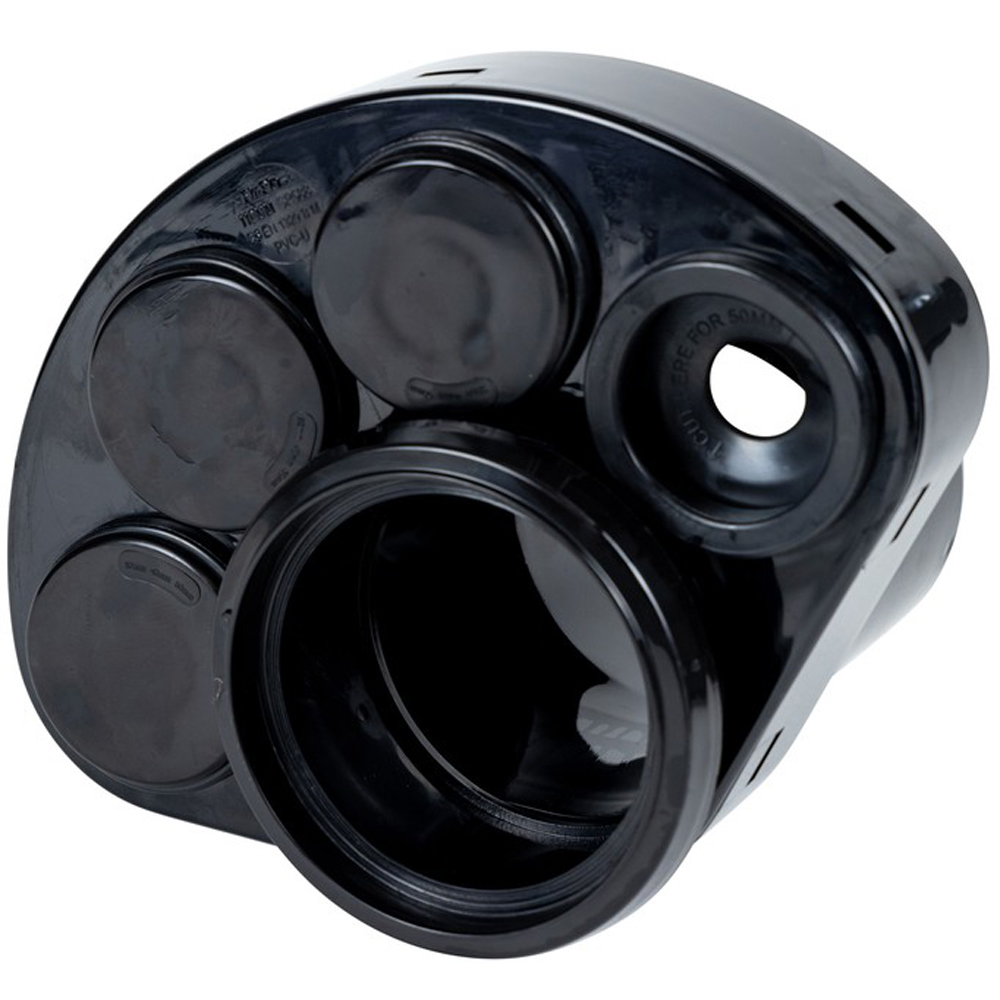 FloPlast Ring Seal Soil Manifold Black 110mm Image 3