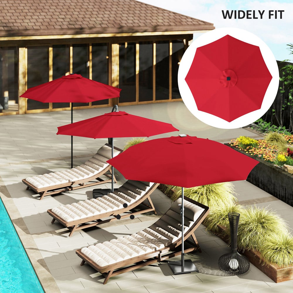 Outsunny Red Parasol Replacement Canopy 300cm Image 8