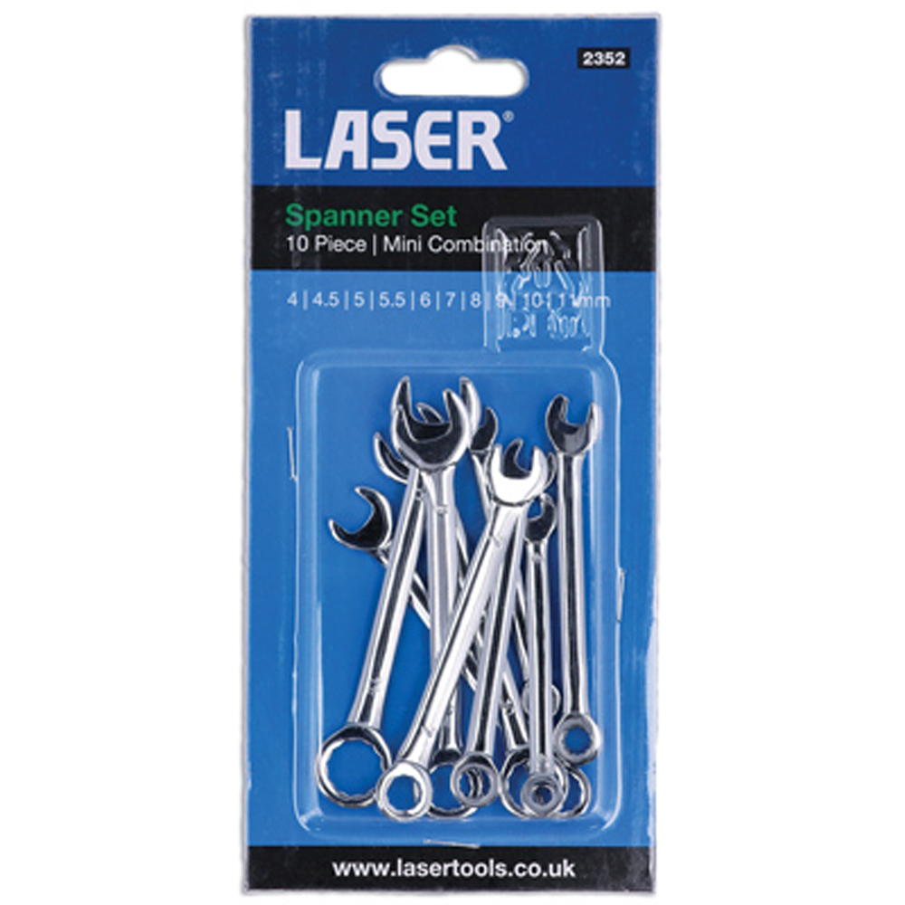Laser 2352 10 Piece 6-11mm Mini Combination Spanner Set Image 4