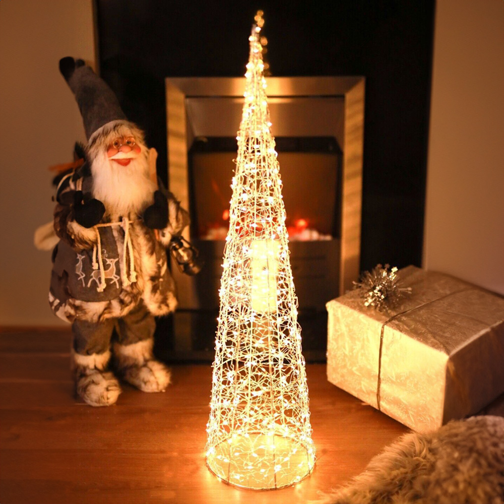 Marco Paul 250 LED Warm White Christmas Cone Tree 2.6ft Image 3