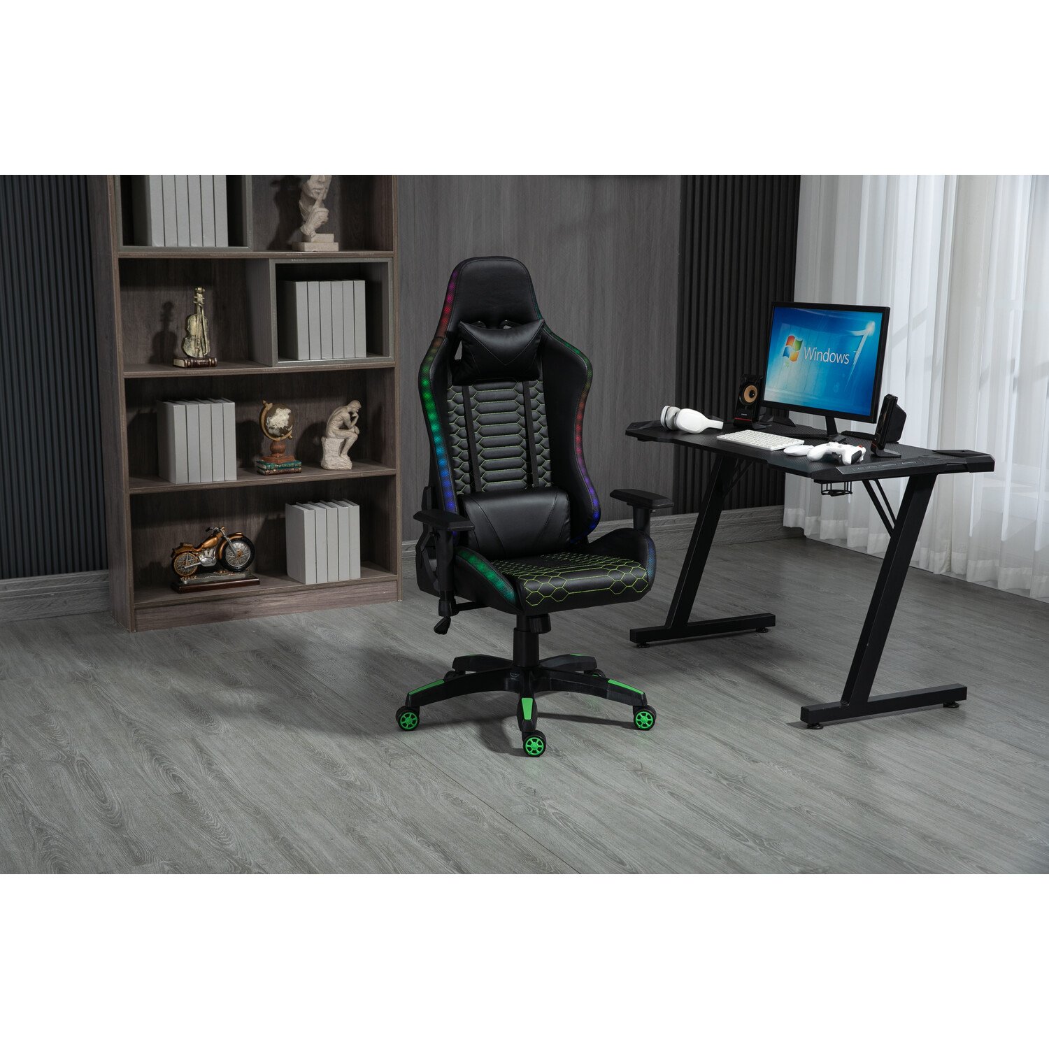 Triton Black LED Gaming Chair Image 2