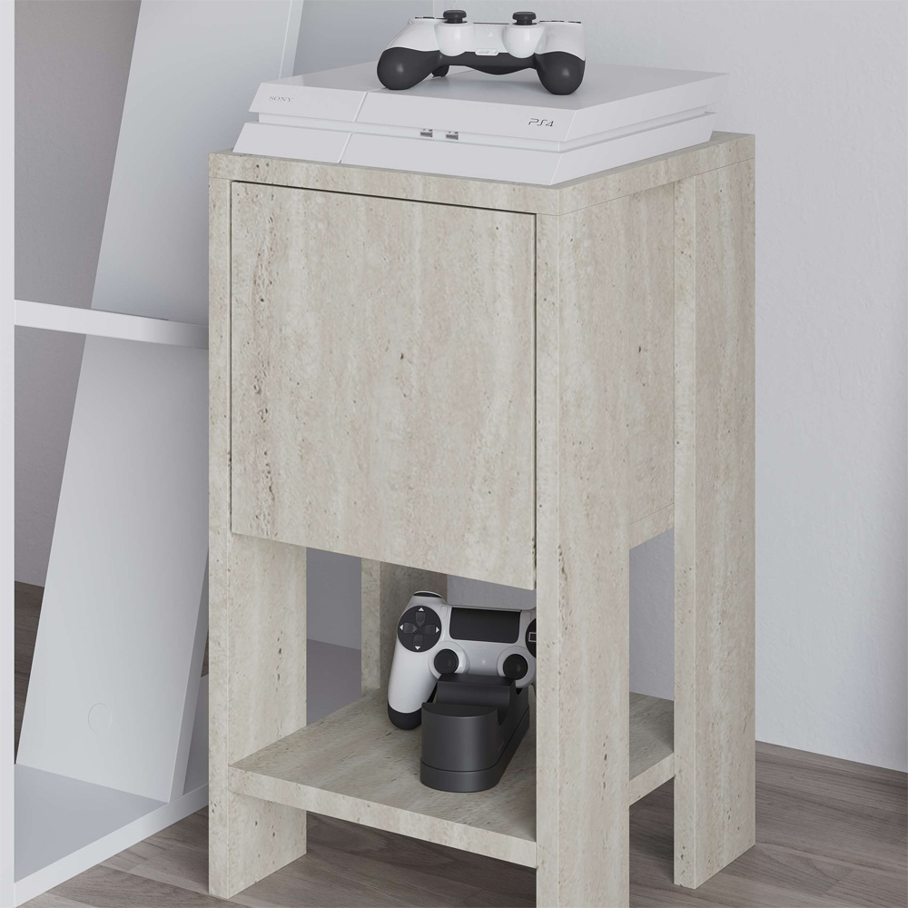 Decortie Ema Light Stone Bedside Table Image 3