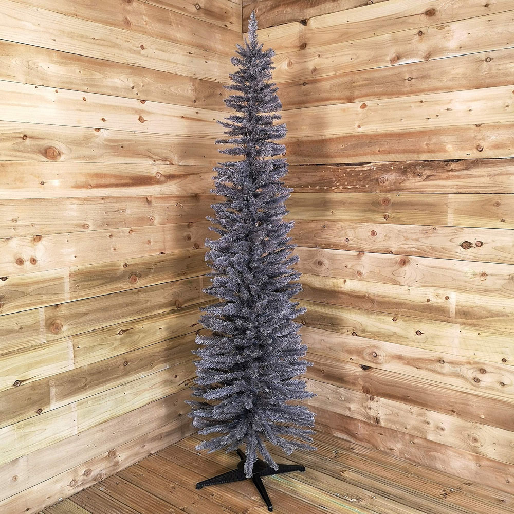 Samuel Alexander Grey Pencil Pine Artificial Christmas Tree 7ft Image 9