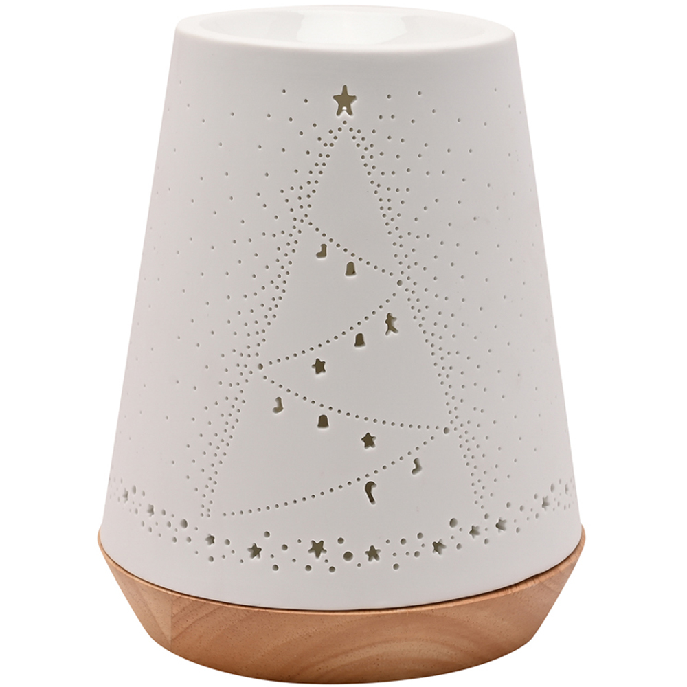 The Seasonal Gift Co. White Porcelain Christmas Aroma Lamp Image 2